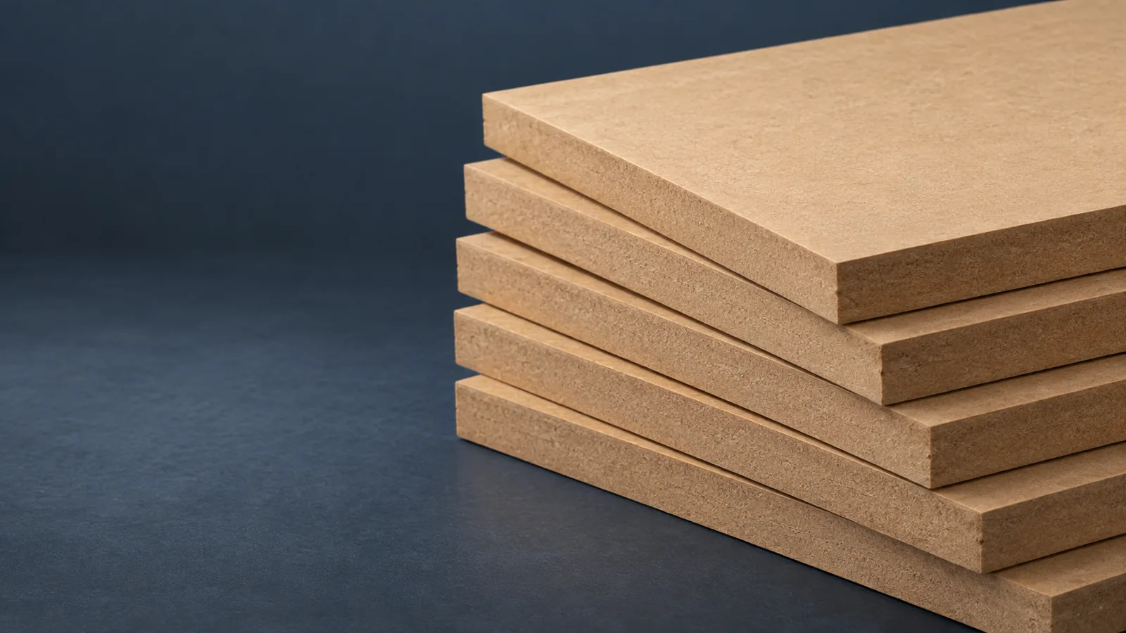 Raw MDF sheets with uniform fibre edges